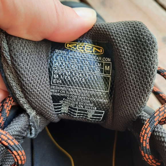 NIB Keen Utility Boulder Low Raven/Burnt Ochre Steel Toe Safety Shoes Size 14 - Picture 14 of 16